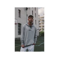 Bluza Hoodie Classic Ashen Gray. Szare bluzy damskie marki Harp Team, xl, z nadrukiem, z bawełny, z długim rękawem, długie. Za 219,00 zł.