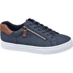 Sneakersy damskie Graceland granatowe. Niebieskie sneakersy damskie Graceland, z gumy. Za 99,90 zł.