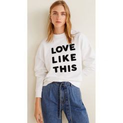 Mango - Bluza Life. Szare bluzy z nadrukiem damskie marki Mango, l, z dzianiny. Za 119,90 zł.