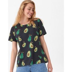 T-shirt z nadrukiem w awokado - Szary. Szare t-shirty damskie House, s, z nadrukiem, bez kołnierzyka. W wyprzedaży za 29,99 zł.
