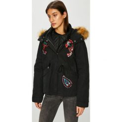 Pinko - Parka. Czarne kurtki damskie Pinko, z bawełny, długie. W wyprzedaży za 999,90 zł.