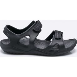 Crocs - Sandały. Czarne kapcie męskie Crocs, z materiału. Za 179,90 zł.