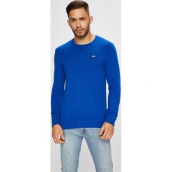 Tommy Jeans - Sweter. Szare swetry klasyczne męskie Tommy Jeans, l, z bawełny, z okrągłym kołnierzem. Za 299,90 zł.