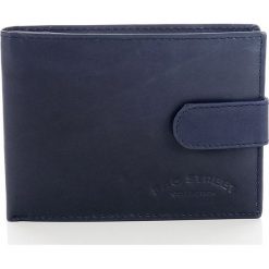 Portfele męskie: DARIEL Elegancki skórzany portfel męski Bag Street w pudełku Niebieski
