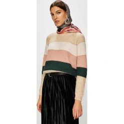 Only - Sweter. Brązowe swetry damskie ONLY, s, z nadrukiem, z dzianiny, bez rękawów, bez kaptura. W wyprzedaży za 49,90 zł.