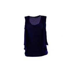 Bluzki Trussardi 563004. Niebieskie bluzki damskie Trussardi, xl, bez wzorów, bez kołnierzyka, bez rękawów. Za 410,60 zł.