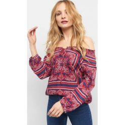 Bluzka w stylu boho. Niebieskie bluzki damskie marki Orsay, bez wzorów, z wiskozy, boho, bez kołnierzyka, bez rękawów. W wyprzedaży za 70,00 zł.