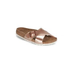 Klapki Birkenstock SIENA. Różowe klapki damskie Birkenstock, bez wzorów, bez obcasa. W wyprzedaży za 279,20 zł.