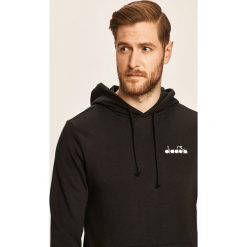 Diadora - Bluza. Czarne bluzy męskie Diadora, s, z aplikacjami, z dzianiny, z kapturem, bez rękawów, z kapturem. Za 169,90 zł.