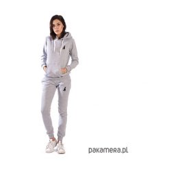 Szary Komplet Damski Dresów - Bluza I Spodnie. Szare bluzy damskie Pakamera, s, bez wzorów, z dresówki, bez rękawów, bez kaptura. Za 169,00 zł.