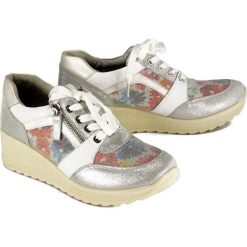ARTIKER RELAKS 46C2126 kwiatowy, półbuty, sneakerrsy damskie. Koturny damskie Artiker Relaks, bez wzorów, ze skóry, bez obcasa, na koturnie, na sznurówki. Za 237,40 zł.