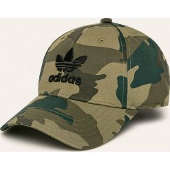 Adidas Originals - Czapka. Zielone czapki męskie adidas Originals, bez wzorów, z bawełny. Za 89,90 zł.
