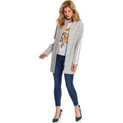 Płaszcz damski flausz przed kolano. Szare płaszcze damskie Top Secret, na wiosnę, s, bez wzorów, eleganckie. W wyprzedaży za 164,99 zł.