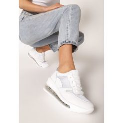 Białe Sneakersy Limorei. Białe koturny damskie Born2be, bez obcasa, na koturnie, na sznurówki. Za 139,99 zł.