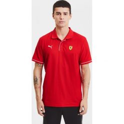 Puma Farrari Race Polo Koszulka Czerwony. Czerwone podkoszulki męskie Puma, s, z aplikacjami, z bawełny, polo, bez rękawów. Za 223,95 zł.