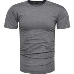 Koszulka męska t-shirt gładki grafitowy Recea. Szare koszulki męskie Recea, s, bez wzorów, z bawełny, klasyczne, bez kołnierzyka, bez rękawów. Za 14,99 zł.
