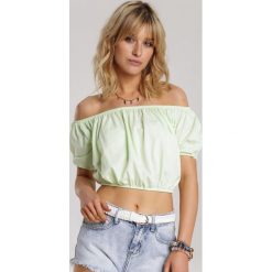 Limonkowa Bluzka Amalisis. Bluzki damskie Renee, s, bez wzorów, bez kołnierzyka, bez rękawów. Za 59,99 zł.