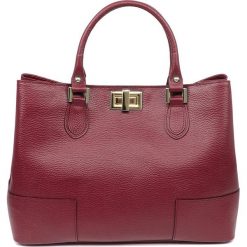 Torebki klasyczne damskie: Skórzana torebka „Jeanne” w kolorze czerwonym – 34 x 26 x 12 cm