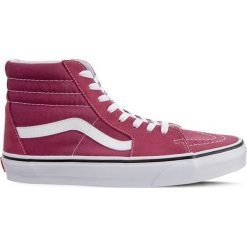 Fioletowe Wysokie Trampki Vans SK8 HI U5Z. Fioletowe trampki i tenisówki damskie Molly.pl, bez wzorów, z zamszu, bez zapięcia. Za 359,00 zł.