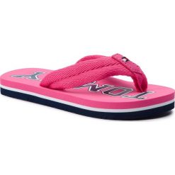 Japonki TOMMY HILFIGER - Varsity Print Flip Flop T3A0-30205-0058 M Fuchsia 313. Różowe sandały dziewczęce TOMMY HILFIGER, z tworzywa sztucznego, bez zapięcia. Za 119,00 zł.