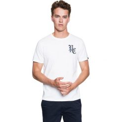Koszulka w kolorze białym. Białe koszulki męskie Polo Club Men, m, z haftami, z bawełny, bez rękawów. W wyprzedaży za 65,95 zł.