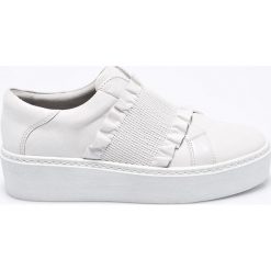 Tamaris - Tenisówki. Białe trampki damskie slip on marki Tamaris, ze skóry. W wyprzedaży za 169,90 zł.
