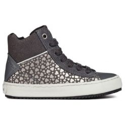 Geox Tenisówki Dziewczęce Kalispera 28, Szary. Szare buty dziewczęce sportowe marki Geox, z gumy, na zamek. Za 309,00 zł.