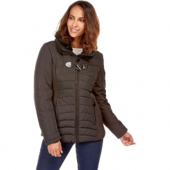 Kurtka zimowa w kolorze czarnym. Czarne kurtki damskie pikowane marki Snowie Collection, na zimę, s. W wyprzedaży za 227,95 zł.