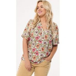 Biało-Zielona Bluzka Physiological. Zielone bluzki damskie Born2be, na imprezę, xl, bez wzorów, ze stójką, z krótkim rękawem. Za 39,99 zł.