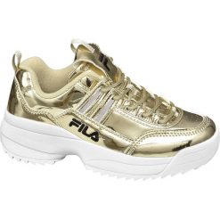 Sneakersy damskie Fila złote. Żółte sneakersy damskie Fila, z gumy. Za 199,90 zł.