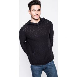 Review - Sweter. Czarne swetry męskie Review, s, bez wzorów, z bawełny, z okrągłym kołnierzem, z kapturem. W wyprzedaży za 79,90 zł.