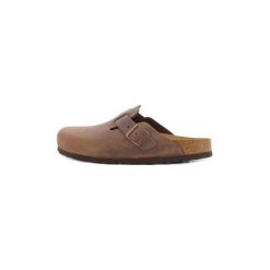 Chodaki Birkenstock BOSTON. Pomarańczowe klapki męskie Birkenstock, bez wzorów. Za 457,44 zł.