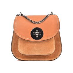 Torebka w kolorze koniaku - (S)19 x (W)16,5 x (G)10 cm. Brązowe torebki klasyczne damskie Bestsellers bags, w paski, z materiału. W wyprzedaży za 199,95 zł.