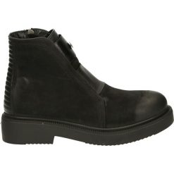 Botki - 209181D NER08. Czarne botki damskie skórzane marki Venezia, na obcasie. Za 249,00 zł.