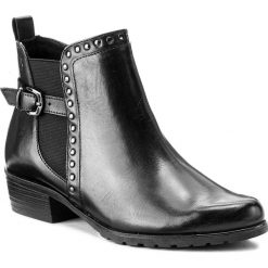Botki CAPRICE - 9-25420-29 Black Nappa 022. Czarne botki damskie na obcasie marki Caprice, z materiału. W wyprzedaży za 249,00 zł.