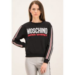 Bluza Moschino Underwear & Swim A1712 9001. Czarne bluzy damskie Moschino Underwear & Swim, l, bez wzorów, z elastanu, bez rękawów, bez kaptura. W wyprzedaży za 479,00 zł.