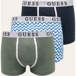 Guess Jeans - Bokserki (3-pack). Zielone bokserki męskie Guess Jeans, z nadrukiem, z bawełny. Za 179,90 zł.