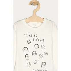 Name it - Longsleeve dziecięcy 92-110 cm. Niebieskie bluzki dziewczęce Name it, z nadrukiem, z bawełny, z okrągłym kołnierzem, z długim rękawem, długie, bez kaptura. Za 49,90 zł.