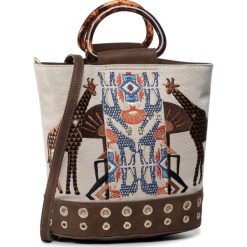 Torebka DESIGUAL - 20SAXA04 1016. Brązowe torebki klasyczne damskie Desigual, bez wzorów, z materiału, klasyczne, bez dodatków. W wyprzedaży za 279,00 zł.