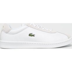 Lacoste - Buty. Białe buty sportowe męskie Lacoste, ze skóry, bez zapięcia. W wyprzedaży za 319,90 zł.