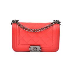 Torebki klasyczne damskie: Skórzana torebka w kolorze czerwonym – (S)20,5 x (W)13 x (G)6 cm