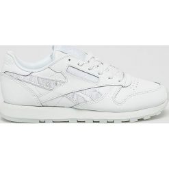 Reebok - Buty Cl Lthr. Białe buty sportowe damskie Reebok, bez wzorów, ze skóry, sportowe. W wyprzedaży za 239,90 zł.