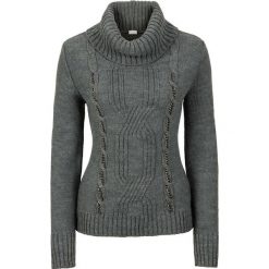 Golfy damskie: Sweter bonprix szary