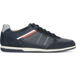 Geox - Buty. Niebieskie buty sportowe męskie marki Geox, ze skóry, na sznurówki. Za 429,90 zł.