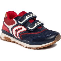 Sneakersy GEOX - J Pavel B. A J9215A 014BU C0735 S Navy/Red. Czerwone trampki chłopięce Geox, bez wzorów, ze skóry ekologicznej, na rzepy. W wyprzedaży za 199,00 zł.