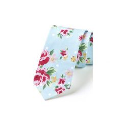 Krawat męski ROSES. Niebieskie krawaty męskie marki HisOutfit, z materiału. Za 129,00 zł.