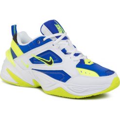 Buty NIKE - M2K Tekno AV4789 105 White/Black/Volt/Racer Blue. Białe sneakersy męskie Nike, na co dzień, bez wzorów, ze skóry, klasyczne, bez zapięcia. W wyprzedaży za 309,00 zł.