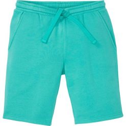 Szorty dresowe bonprix zielony oceaniczny. Zielone spodenki i szorty męskie bonprix, xxl, w paski, z dzianiny. Za 49,99 zł.