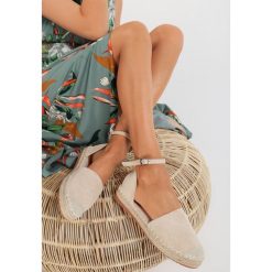 Beżowe Espadryle Aegana. Brązowe espadryle damskie Renee, bez wzorów, bez obcasa. Za 89,99 zł.