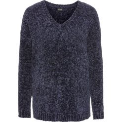 Sweter z szenili: must have bonprix ciemnoniebieski. Niebieskie swetry klasyczne damskie bonprix. Za 74,99 zł.